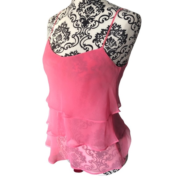 La Senza Pink Tier Sheer Lingerie Top - Picture 2 of 8